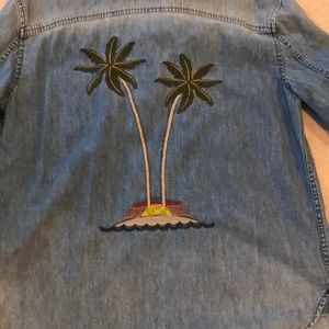 Oversized denim AE beach button up